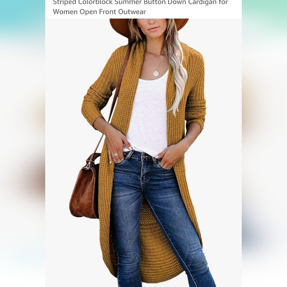 Yellow Cardigan from Amazon - Picture 3 of 4